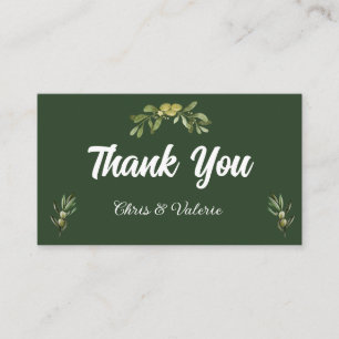 Modern Olive Green Sticker Platzkarte