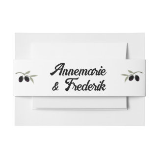 Modern Olive Green Wedding Einladungsbanderole