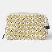 Modern Olive & Magenta Geometric Tribal Pattern Waschbeutel (Rückseite)