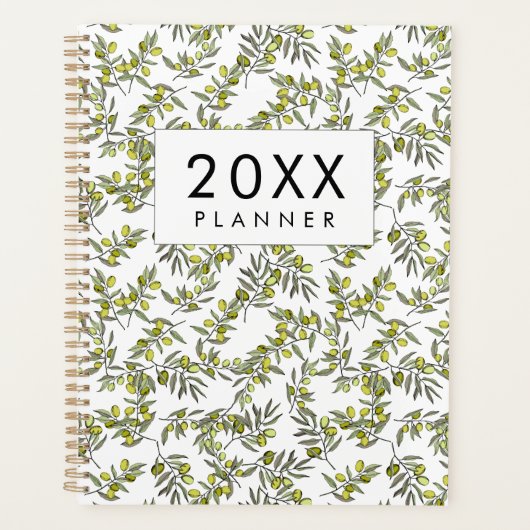 Modern olive pattern weekly & monthly planer (Vorderseite)