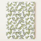 Modern olive pattern weekly & monthly planer (Rückseite)