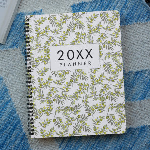 Modern olive pattern weekly & monthly planer