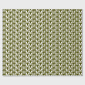 Modern-Oliven-Moos-Rot-Monogramm Geschenkpapier (Flach)