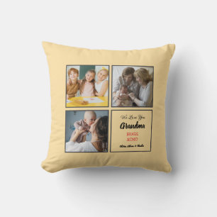 Modern Oma 3 Foto Collage Custom Gift Kissen