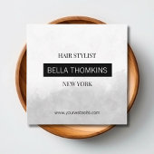 Modern Ombre grau Quadratische Visitenkarte