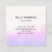 Modern Ombre lila Quadratische Visitenkarte (Rückseite)