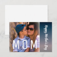 Modern Ombre Mother's Day Foto Card