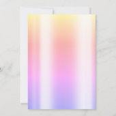 Modern Ombre Neon Sweet 16 Einladung (Rückseite)