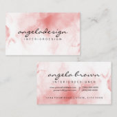 Modern Ombre Pink Watercolor Visitenkarte (Vorne/Hinten)