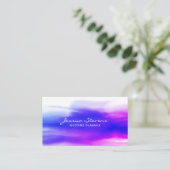 Modern Ombre Watercolor Script Visitenkarte (Stehend Vorderseite)