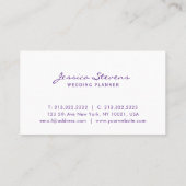 Modern Ombre Watercolor Script Visitenkarte (Rückseite)