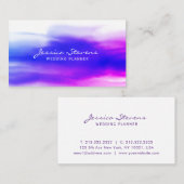 Modern Ombre Watercolor Script Visitenkarte (Vorne/Hinten)