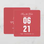 Modern One Color Pink & TypografieSpeichern Sie da (Vorne/Hinten)