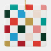 Modern One Foto Einfach frohe Weihnachten Keramikornament (Rückseite)