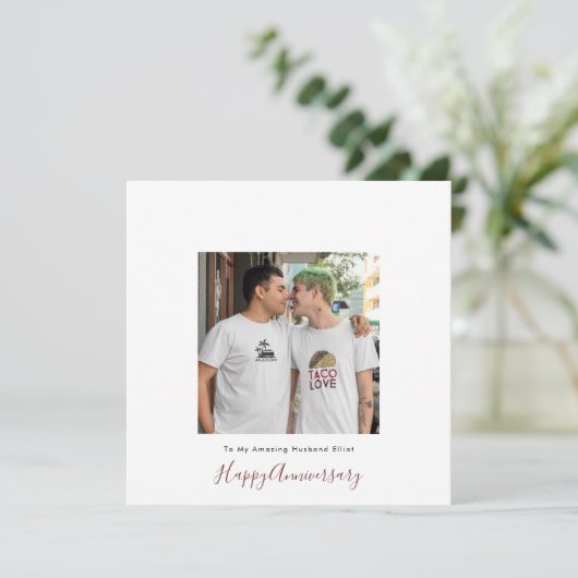 Modern One Foto LGBT Gay Liebe Husband Jubiläum (Stehend Vorderseite)