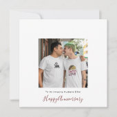 Modern One Foto LGBT Gay Liebe Husband Jubiläum (Vorderseite)