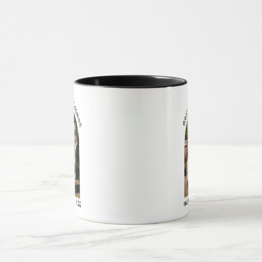 Modern One Foto Minimalistisch Simple Arch Christm Tasse (Zentrum)