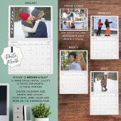 Modern One Foto per Monat und Collage on Cover Kalender