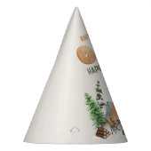 Modern One Happy Camper Wasserfarbe 1. Geburtstag Partyhütchen (Links)