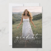 Modern One Photo Graduation Party Invitation Einladung (Vorderseite)