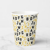 Modern Onyx & Gold Academy Pappbecher (Links)