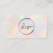 Modern Opal Business Branding Visitenkarte (Rückseite)