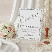 Modern Open Bar | Minimalist Botanical  Sockelschild