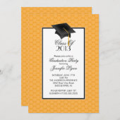 Modern Orange 2013 Graduation Party Einladung (Vorne/Hinten)