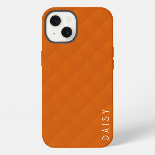Modern Orange Einfacher Name Orange Minimalist iPhone 13 Hülle