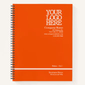 Modern-Orange-Firmenlogo | Personalisierte Grafik Notizblock (Vorderseite)