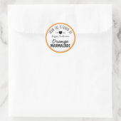 Modern Orange From the Kitchen of Label Runder Aufkleber (Tasche)