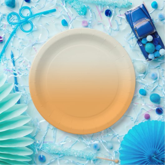 Modern Orange & Ivory Gradient Ombre Pappteller (Party)