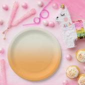 Modern Orange & Ivory Gradient Ombre Pappteller (Party)