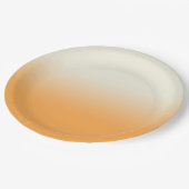 Modern Orange & Ivory Gradient Ombre Pappteller (Schrägansicht)
