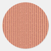 Modern Orange Mango Glitter Style Vertical Stripes Runder Aufkleber (Vorderseite)