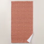 Modern Orange Mango Glitter Style Vertical Stripes Strandtuch (Vorderseite)