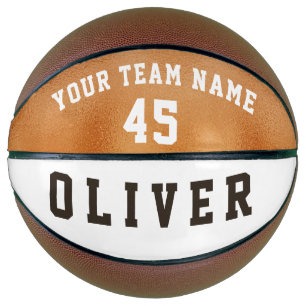 Modern Orange Metallischer Teamname Nummer Basketball