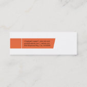 Modern | (Orange) Mini Visitenkarte (Rückseite)