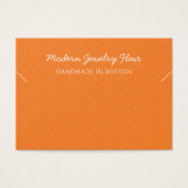 Modern Orange Necklace Bracelet Display Card (Vorderseite)