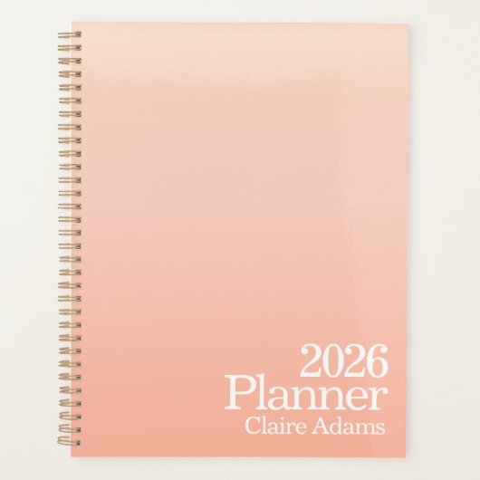 Modern Orange Ombre Planner Planer (Vorderseite)