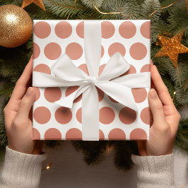 Modern Orange Polka Dots Christmas Geschenkpapier