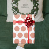 Modern Orange Polka Dots Christmas Geschenkpapier