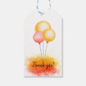 Modern Orange Red Watercolor Paint Stripes Geschen Geschenkanhänger (Vorderseite)