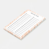 Modern Orange Splatter List Notes Post-it Klebezettel (angewinkelt)