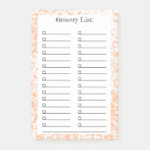 Modern Orange Splatter List Notes Post-it Klebezettel (Vorderseite)