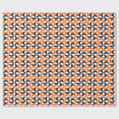 Modern Orange Swirl Geometric Geschenkpapier (Flach)