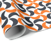Modern Orange Swirl Geometric Geschenkpapier (Rolleneckpunkt)