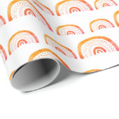 Modern Orange Watercolor Rainbow Geschenkpapier (Rolleneckpunkt)