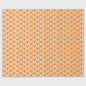 Modern orange-weiße Muster Geschenkpapier (Flach)