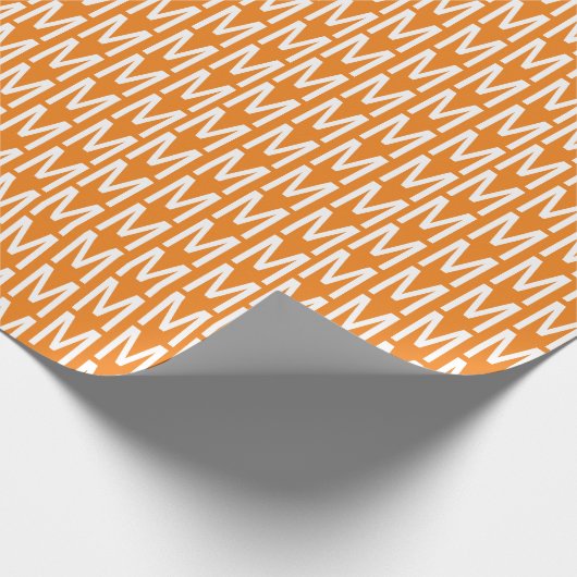 Modern orange-weiße Muster Geschenkpapier (Ecke)